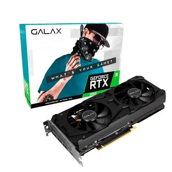 Placa de Vídeo Galax GeForce RTX 3060 12GB LHR – 1 Click OC 192 BITS